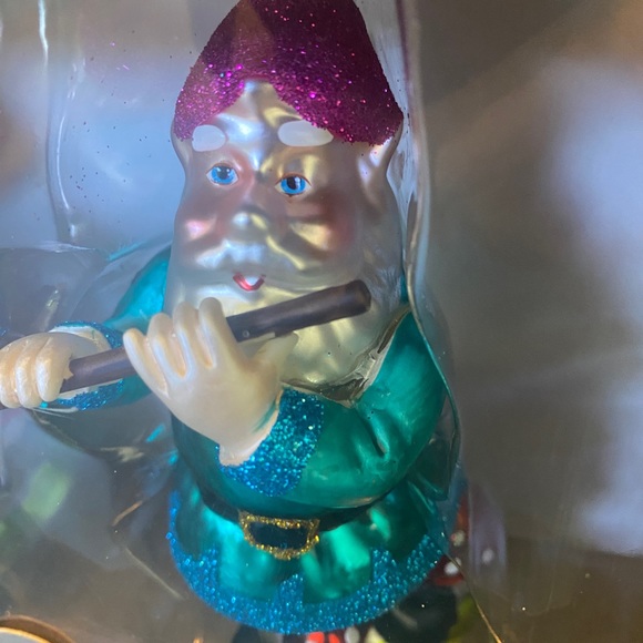 Musical Gnome Elf Glass Ornaments NIB - Picture 4 of 4